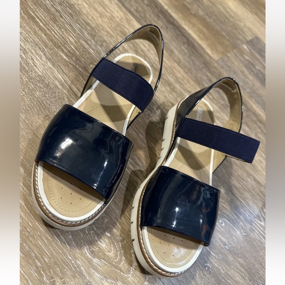 Geox D Darline C Flats Sandals blue, size 7 pre-owned